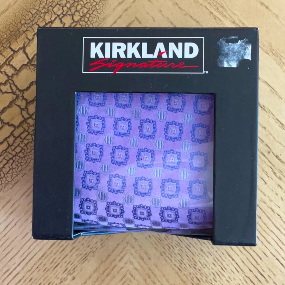 KIRKLAND SIGNATURE Purple Silk Tie New in Box